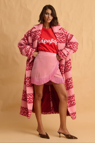 karavan clothing fashion fall winter 25 homecoming collection teresa mini skirt pink