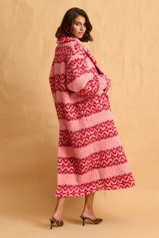 karavan clothing fashion fall winter 25 homecoming collection loris coat pink red