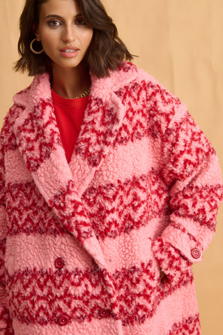 karavan clothing fashion fall winter 25 homecoming collection loris coat pink red