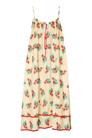 karavan clothing fashion spring summer 26 nai collection emmelia dress yellow strawberries