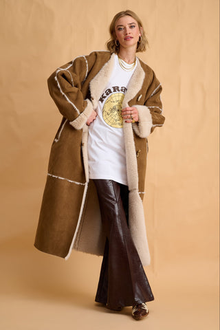karavan clothing fashion fall winter 25 homecoming collection megan coat brown