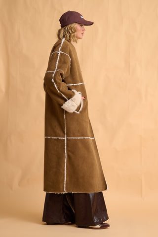 karavan clothing fashion fall winter 25 homecoming collection megan coat brown