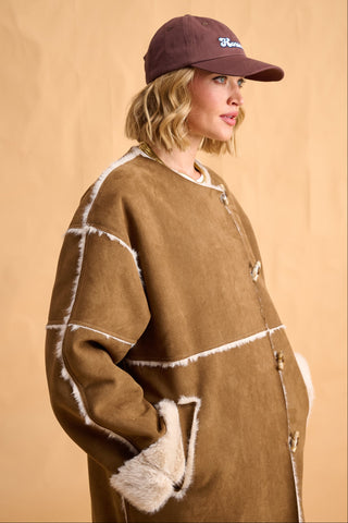 karavan clothing fashion fall winter 25 homecoming collection megan coat brown