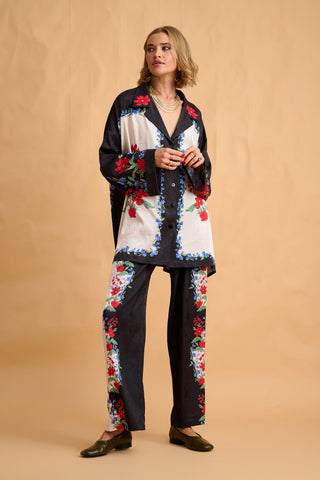 karavan clothing fashion fall winter 25 homecoming collection erica trousers black ivory floral