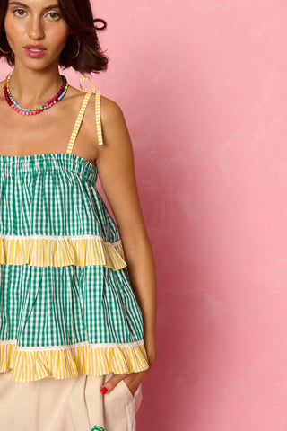 karavan clothing fashion spring summer 26 nai weekendwear collection maria top green yellow
