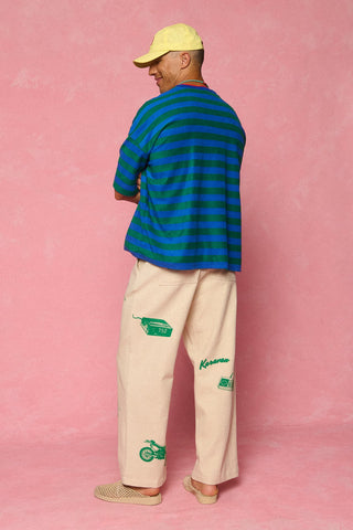 karavan clothing fashion spring summer 26 men nai collection mason tee green blue lines
