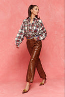karavan fall winter 26' collection ava shirt  red checked