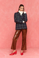 karavan fall winter 26' collection esther faux leather trousers tabac brown