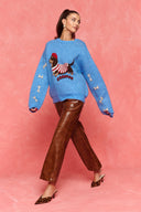 karavan fall winter 26' collection solene knitted pullover turquoise