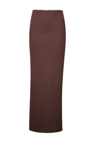 karavan clothing fashion fall winter 25 homecoming krvn collection eva skirt brown