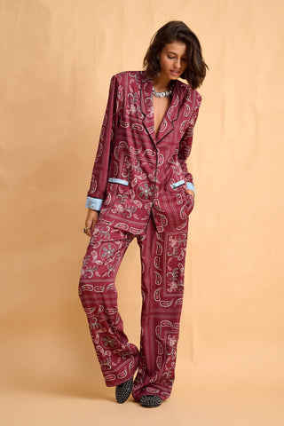 karavan clothing fashion fall winter 25 homecoming collection phoebe trousers bordeaux paisley