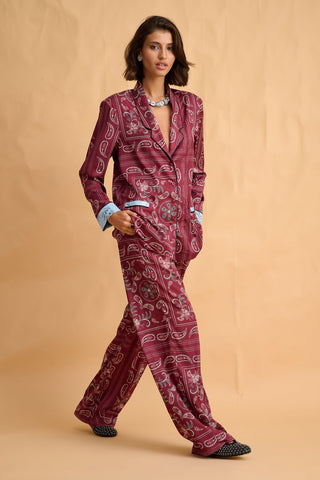 karavan clothing fashion fall winter 25 homecoming collection phoebe trousers bordeaux paisley