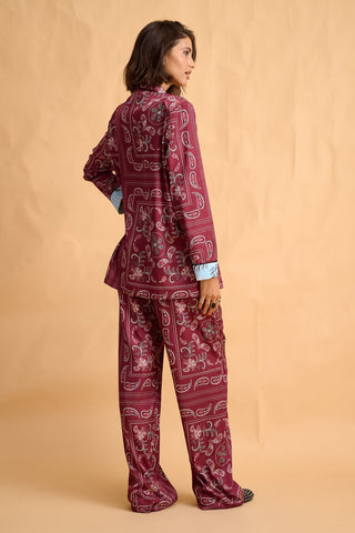 karavan clothing fashion fall winter 25 homecoming collection evelina shirt bordeaux paisley