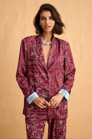 karavan clothing fashion fall winter 25 homecoming collection evelina shirt bordeaux paisley