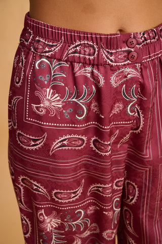 karavan clothing fashion fall winter 25 homecoming collection phoebe trousers bordeaux paisley