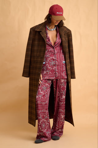 karavan clothing fashion fall winter 25 homecoming collection evelina shirt bordeaux paisley