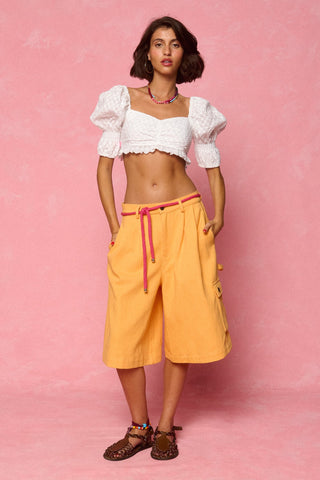 karavan clothing fashion spring summer 26 nai vera's day collection evianna bermuda shorts tangerine