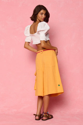 karavan clothing fashion spring summer 26 nai vera's day collection evianna bermuda shorts tangerine