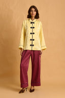 karavan clothing fashion fall winter 25 homecoming homeware collection mandarin shirt yellow