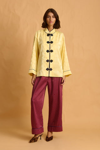 karavan clothing fashion fall winter 25 homecoming homeware collection mandarin shirt yellow