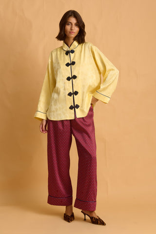 karavan clothing fashion fall winter 25 homecoming homeware collection mandarin shirt yellow