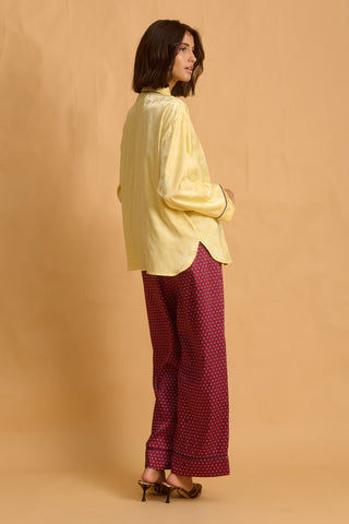 karavan clothing fashion fall winter 25 homecoming homeware collection mandarin shirt yellow