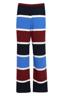 karavan fall winter 26' collection ezra knitted trousers multicolor blues