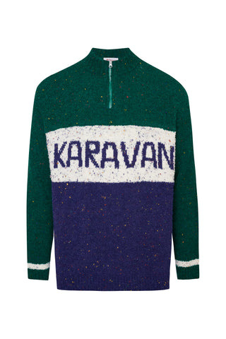 karavan clothing fashion fall winter 25 homecoming men collection finley zip pullover blue ivory