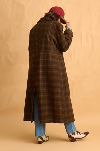 karavan clothing fashion fall winter 25 homecoming collection lupe coat checked brown
