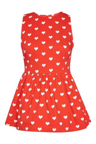 karavan clothing fashion spring summer 26 nai collection frida top polka hearts red