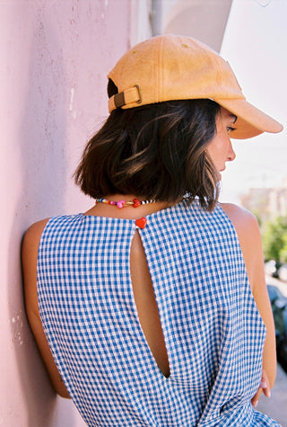 karavan clothing fashion spring summer 26 nai special issue collection olive dress checked blue