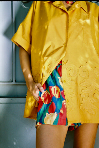 karavan clothing fashion spring summer 26 nai special issue collection stefania shorts tulips pattern