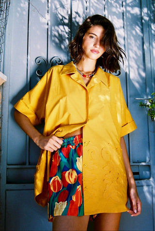 karavan clothing fashion spring summer 26 nai special issue collection stefania shorts tulips pattern