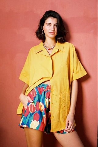karavan clothing fashion spring summer 26 nai special issue collection zinnia shirt mustard