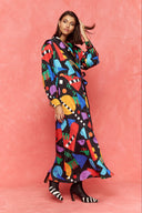 karavan fall winter 26' collection gabriella dress multicolor shapes