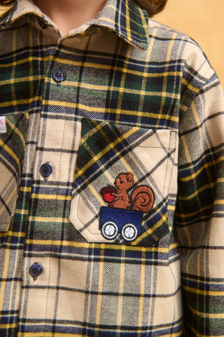 karavan clothing fashion fall winter 25 homecoming rookies collection george shirt checked green ivory