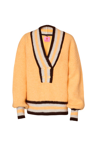 karavan clothing fashion fall winter 25 homecoming collection gianna pullover yellow brown