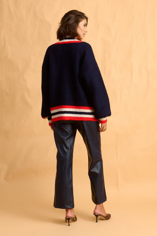 karavan clothing fashion fall winter 25 homecoming collection gianna pullover blue red