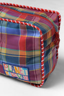 karavan loungewear planet fall winter 26' collection glaze pouch checked multicolor