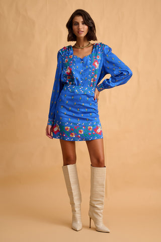 karavan clothing fashion fall winter 25 homecoming collection iryna mini skirt blue floral