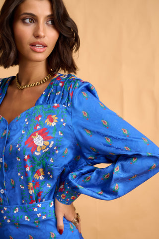 karavan clothing fashion fall winter 25 homecoming collection gloria shirt blue floral