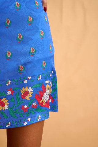 karavan clothing fashion fall winter 25 homecoming collection iryna mini skirt blue floral