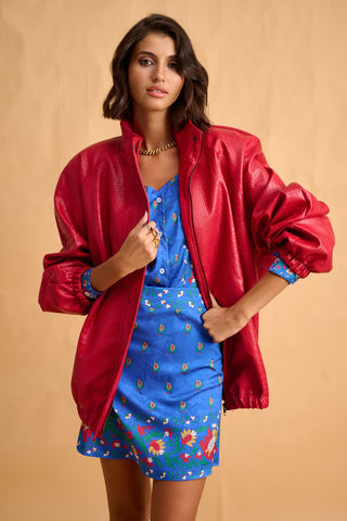 karavan clothing fashion fall winter 25 homecoming collection iryna mini skirt blue floral