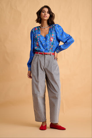 karavan clothing fashion fall winter 25 homecoming collection gloria shirt blue floral