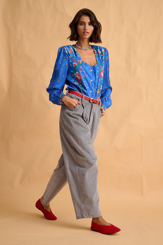 karavan clothing fashion fall winter 25 homecoming collection gloria shirt blue floral