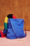 karavan fall winter 26' collection grace bag indigo blue leather