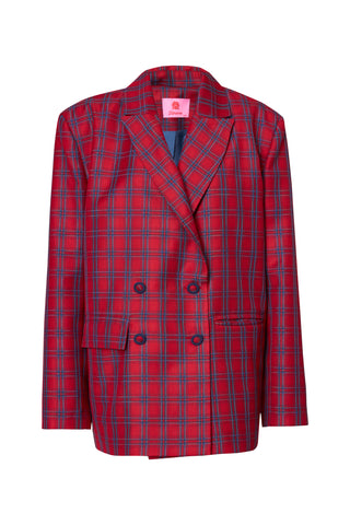 karavan clothing fashion fall winter 25 homecoming collection gwen blazer checked red