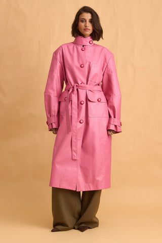 karavan clothing fashion fall winter 25 homecoming collection kirby coat pink