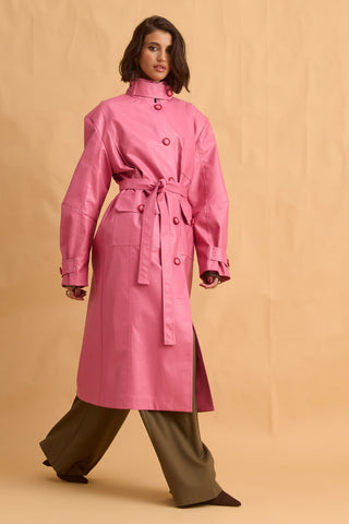 karavan clothing fashion fall winter 25 homecoming collection kirby coat pink
