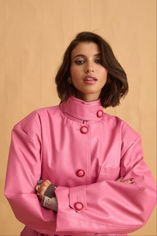 karavan clothing fashion fall winter 25 homecoming collection kirby coat pink